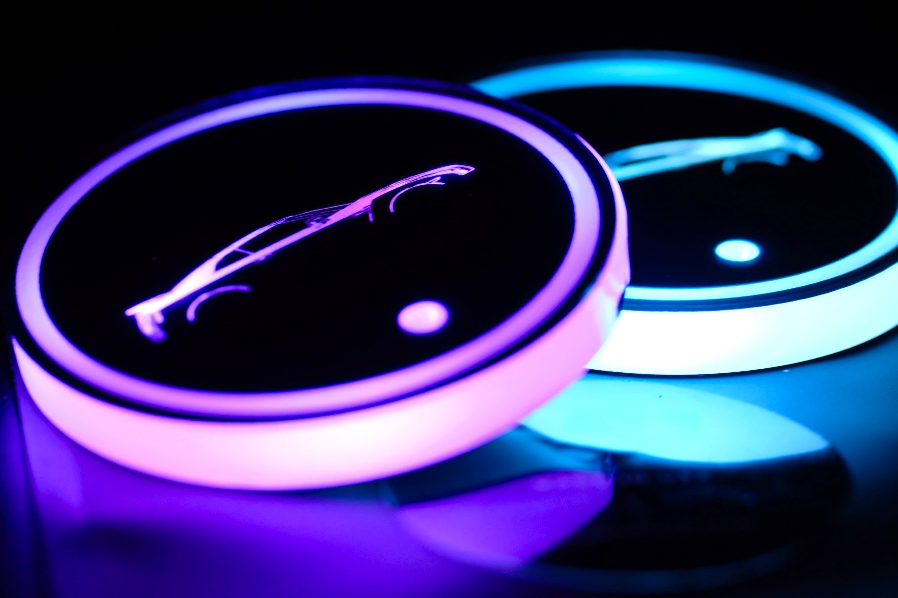 Custom 7 LED Coasters (2 PCS)